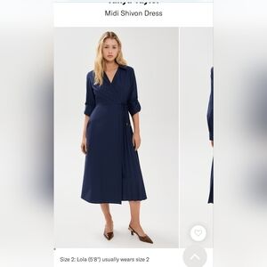 TANYA TAYLOR Midi Long Sleeve Shivon Dress, Size 8. Brand New With Tags.